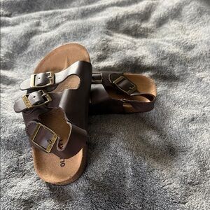 Old Navy Brown Double Buckle Kids Sandals